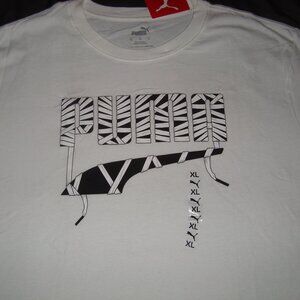 NEW PUMA Men's Lace Graphic Tee Shirt Sz. XL White NWT